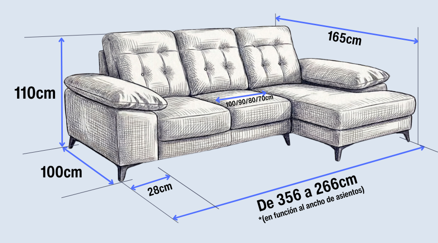 medidas modelo vega chaiselongue