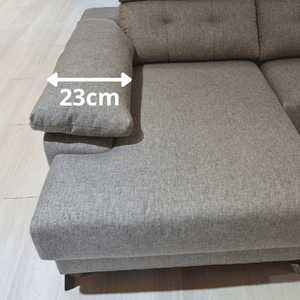brazo chaiselongue estrecho