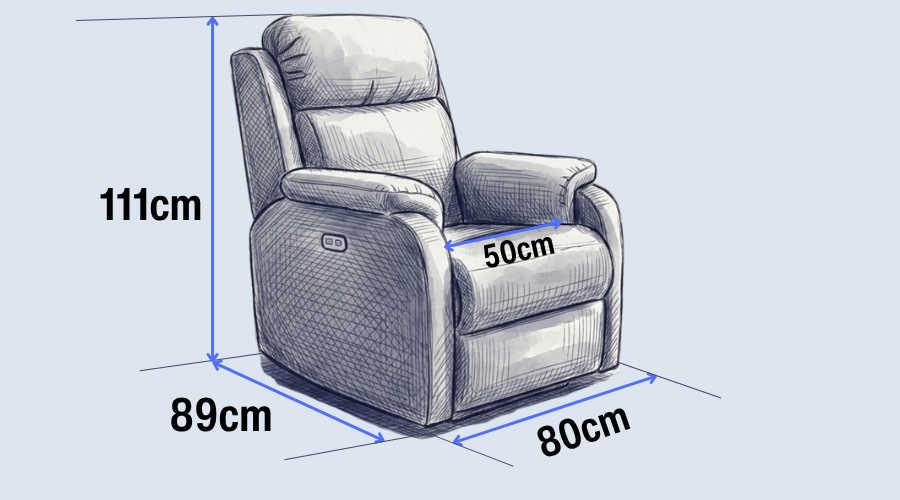 Medidas Sillón Luzma
